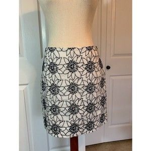 J.CREW Mini Skirt Ivory/Black G8559 SIZE 2 XS